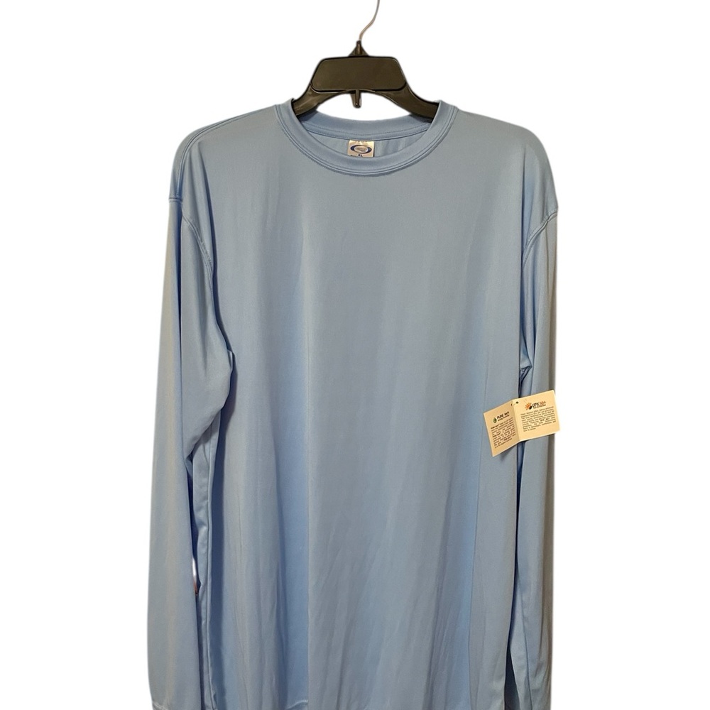 Men’s XL Performance Long Sleeve Shirt – Light Blue – NEW with Tags